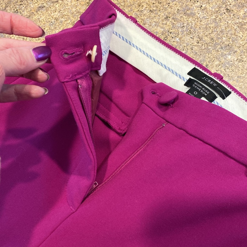 NWT J. Crew High Rise Cameron Pants 0 Style H6573 Color BPL - Picture 8 of 17